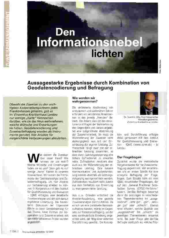 Vorschauseite 1: Den Informationsnebel lichten