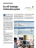 Vorschauseite 1: Das NÖ Onkologie-Informationssystem