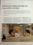Vorschauseite 1: Gemeinsam mutig und stolz die Care-Arbeit vertreten.