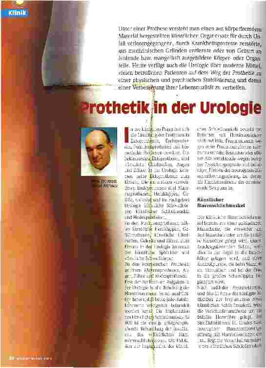 Vorschauseite 1: Prothetik in der Urologie