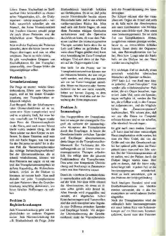Vorschauseite 2: Organtransplantationen Vortrag am 25. März 1998 im Paul-Lechler-Krankenhaus, Tübingen