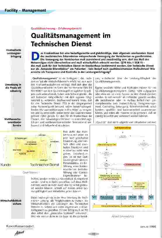 Vorschauseite 1: Qualitätsmanagement im Technischen Dienst Qualitätssicherung - Erfahrungsbericht