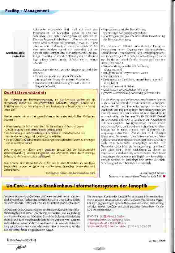 Vorschauseite 3: Qualitätsmanagement im Technischen Dienst Qualitätssicherung - Erfahrungsbericht