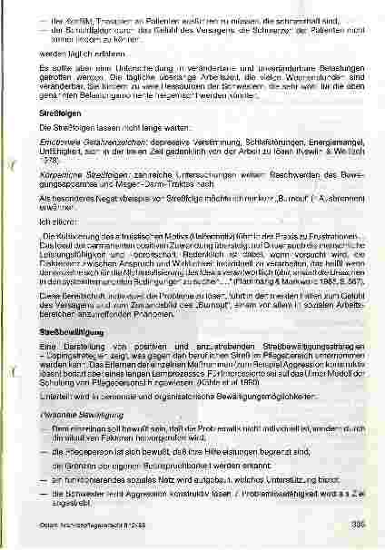 Vorschauseite 3: Stress, Stressfolgen und Stressbewältigung von Pflegepersonal dargestellt anhand von Untersuchungen und eigener empirischer Arbeit