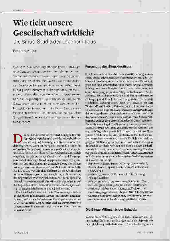 Vorschauseite 1: Wie tickt unsere Gesellschaft wirklich?