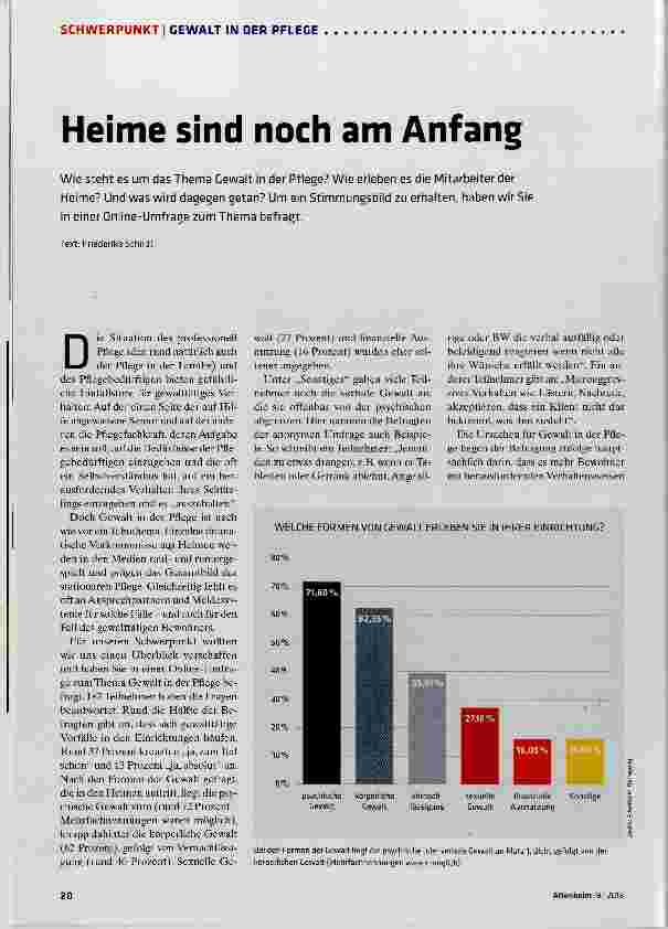Vorschauseite 1: Heime sind noch am Anfang