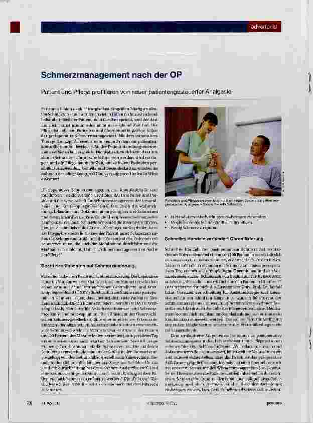 Vorschauseite 1: Schmerzmanagement nach der OP