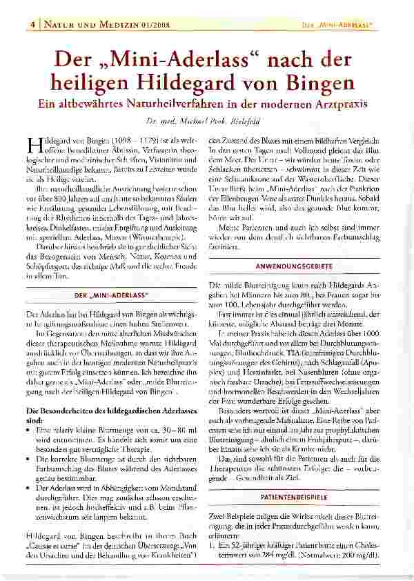 Vorschauseite 1: Der Mini-Aderlass nach der heiligen Hildegard von Bingen