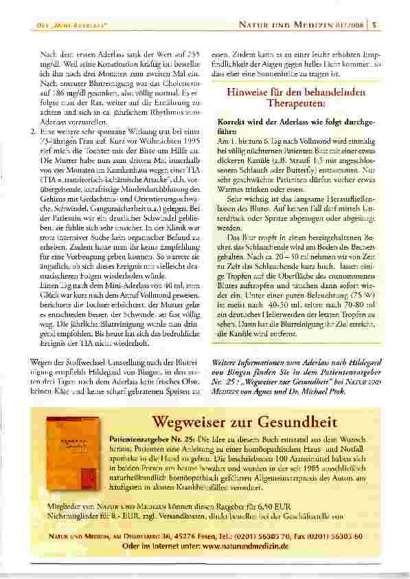 Vorschauseite 2: Der Mini-Aderlass nach der heiligen Hildegard von Bingen