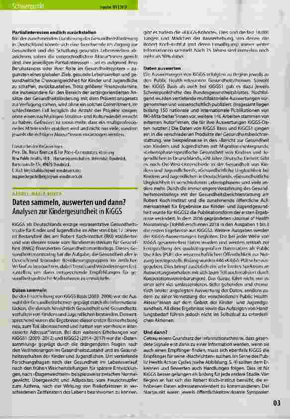 Vorschauseite 1: Daten sammeln, auswerten und dann?