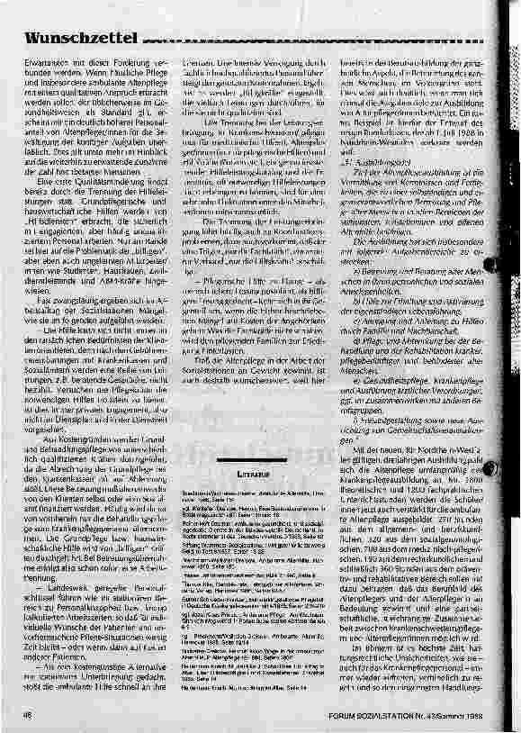 Vorschauseite 2: Wunschzettel für die Altenpflege