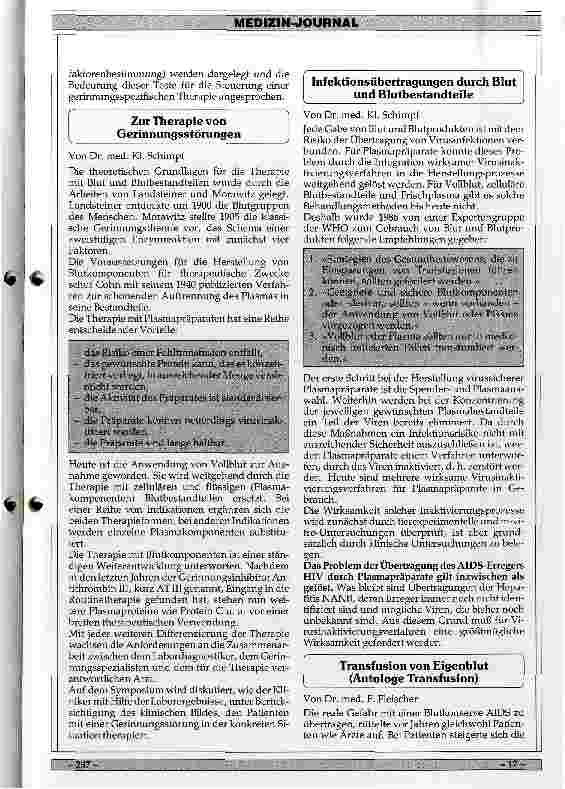 Vorschauseite 2: Hämostase - in Anästhesie und Intensivmedizin Physiologie - Pathologie - Klinik