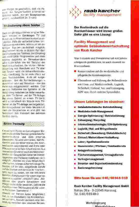 Vorschauseite 3: Eine zentrale Plattform für die gesamte Telekommunikation Die Anlage arbeitet so wirtschaftlich, daß schon nach kurzer Zeit Überschüsse erwirtschaftet werden konnten