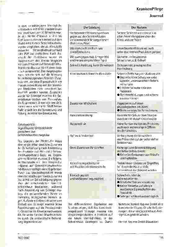 Vorschauseite 2: Skinsept mucosa: Neues in-vitro-Verfahren belegt hervorragende Verträglichkeit