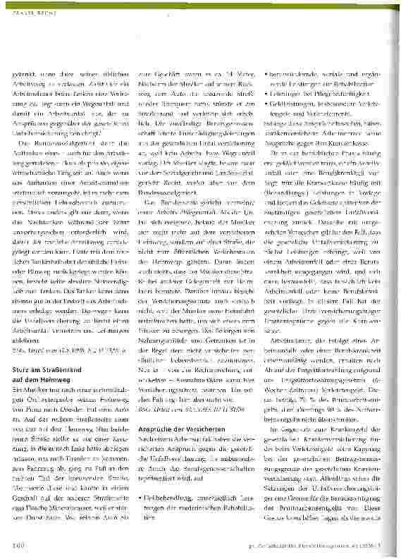 Vorschauseite 2: Arbeitsund Wegeunfälle -wo lauern die Gefahren?