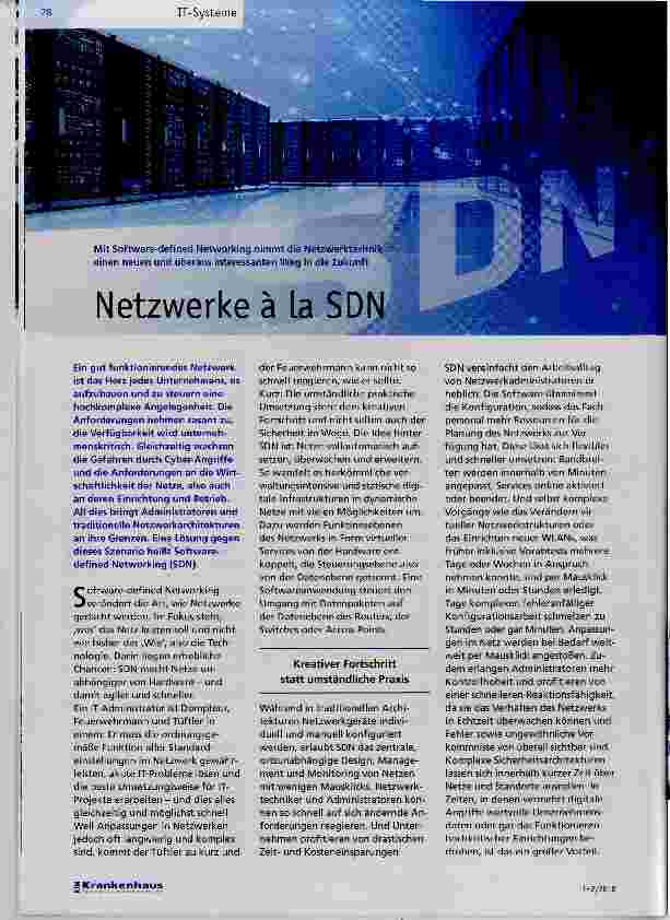 Vorschauseite 1: Netzwerk à la SDN