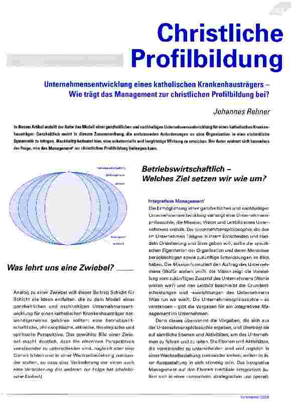 Vorschauseite 1: Christliche Profilbildung