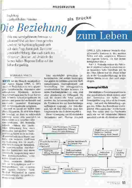 Vorschauseite 1: Die Beziehung als Brücke zum Leben Begleitung suizidgefährdeter Patienten