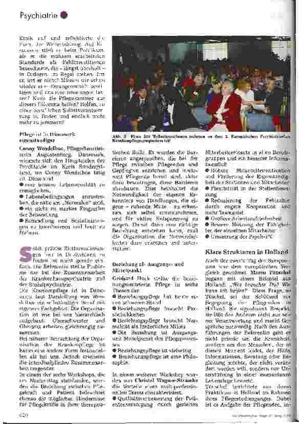 Vorschauseite 3: Veränderte Krankenhausstrukturen - Chancen und Herausforderungen für die psychiatrische Pflege 3. Europäisches Psychiatrisches Krankenplfegesymposium Wiesloch