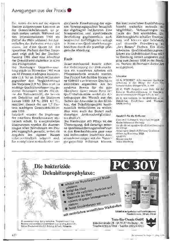 Vorschauseite 5: Qualitätssicherung in der Pflege: Das Hamburger Dekubitusprojekt