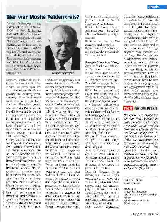 Vorschauseite 2: Pflege nach Feldenkrais