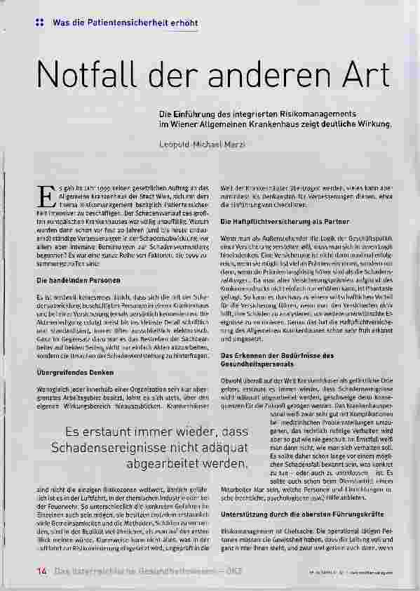 Vorschauseite 1: Notfall der anderen Art