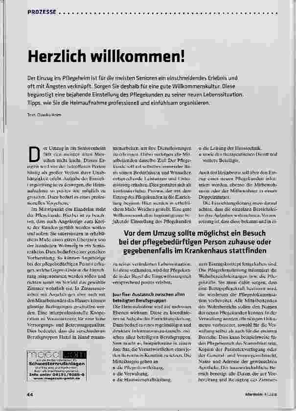 Vorschauseite 1: Herzlich willkommen!