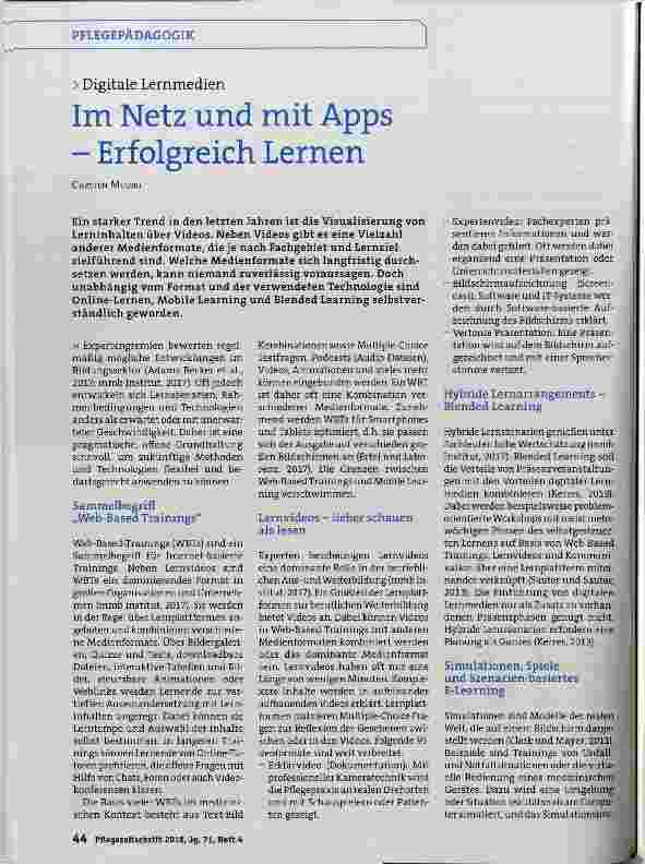 Vorschauseite 1: Im Netz und mit Apps Erfolgreich Lernen