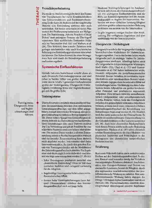Vorschauseite 4: Training und Entzündung Teil 1: Lokale und systemische Einflussfaktoren in der frühen Heilungsphase