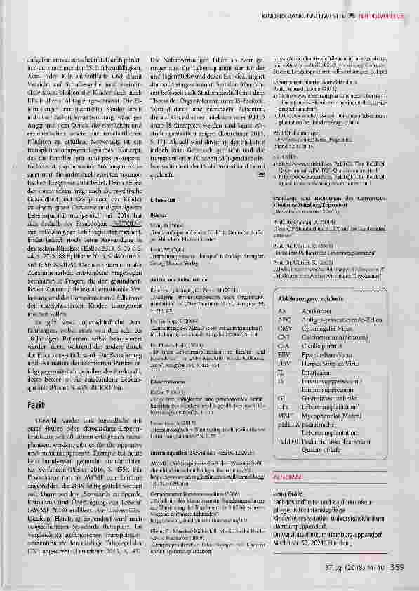 Vorschauseite 5: Freund und Feind zugleich: Immunsuppression nach pädiatrischer Lebertransplantation