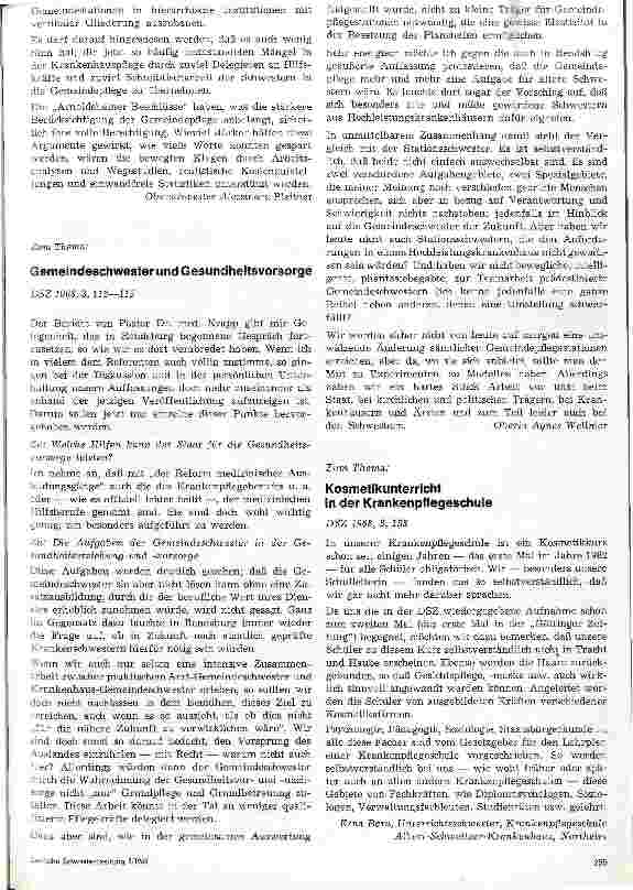 Vorschauseite 2: Gemeindepflegestationen oder Gesundheitszentrum?