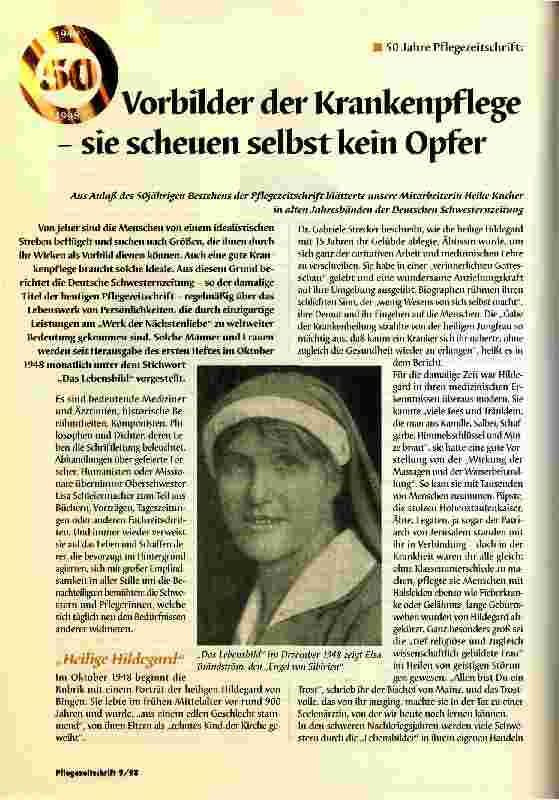 Vorschauseite 1: Vorbilder der Pflege - sie scheuen selbst keine Opfer