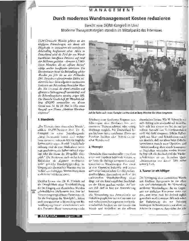 Vorschauseite 1: Durch modernes Wundmanagement Kosten reduzieren