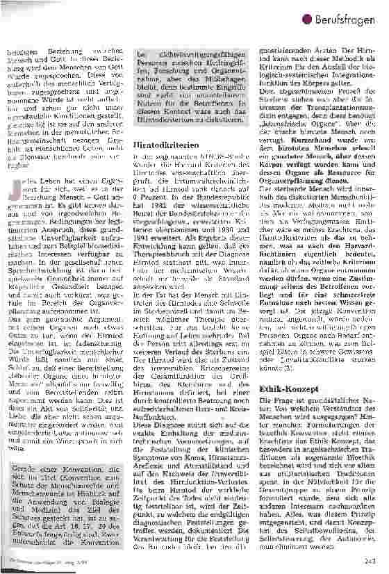 Vorschauseite 2: Bioethik-Konvention und Organverpflanzung Kritische Anmerkungen