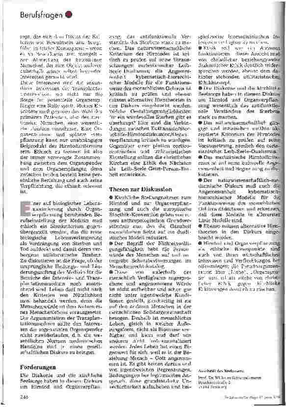 Vorschauseite 5: Bioethik-Konvention und Organverpflanzung Kritische Anmerkungen