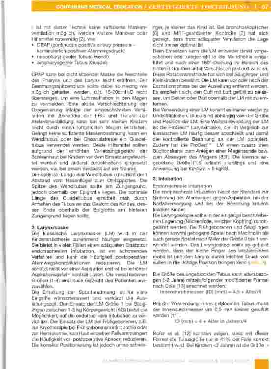 Vorschauseite 3: Management des kindlichen Atemwegs