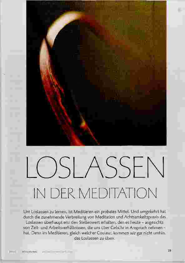 Vorschauseite 1: Loslassen in der Meditation