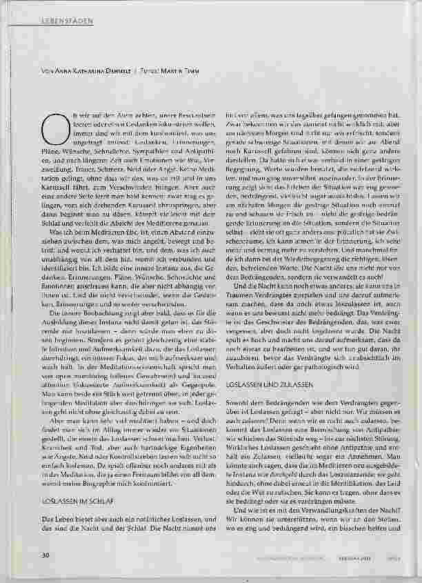Vorschauseite 2: Loslassen in der Meditation