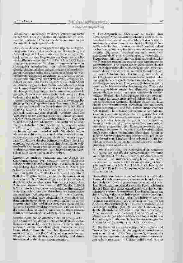Vorschauseite 3: SGB IX § 185 Abs. 5 (= SGB IX a. F. § 102 Abs. 4) Selbständige Erwerbstätigkeit neben der Berufstätigkeit als Beamter in Teilzeit - Arbeitsassistenz Kostenübernahme durch das Inte…