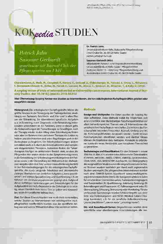 Vorschauseite 1: STUDIEN