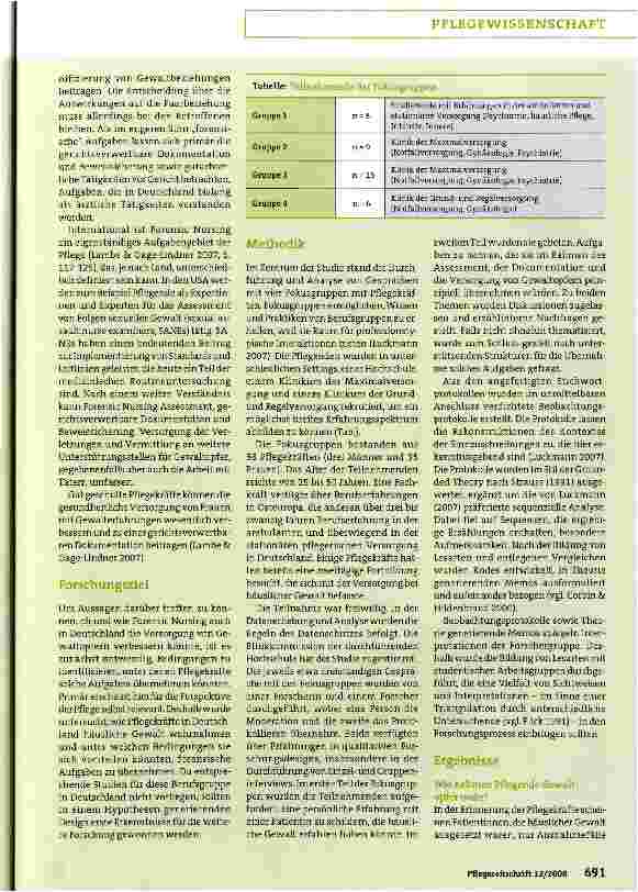 Vorschauseite 2: „Forensic Nursing in Deutschland? Wahrnehmungen von Pflegekräften zu häuslicher Gewalt