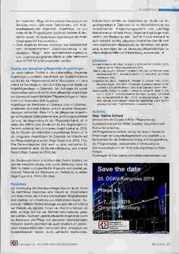 Vorschauseite 3: Maßnahmen zur Umsetzung der österreichischen Demenzstrategie. .Gut leben mit Demenz