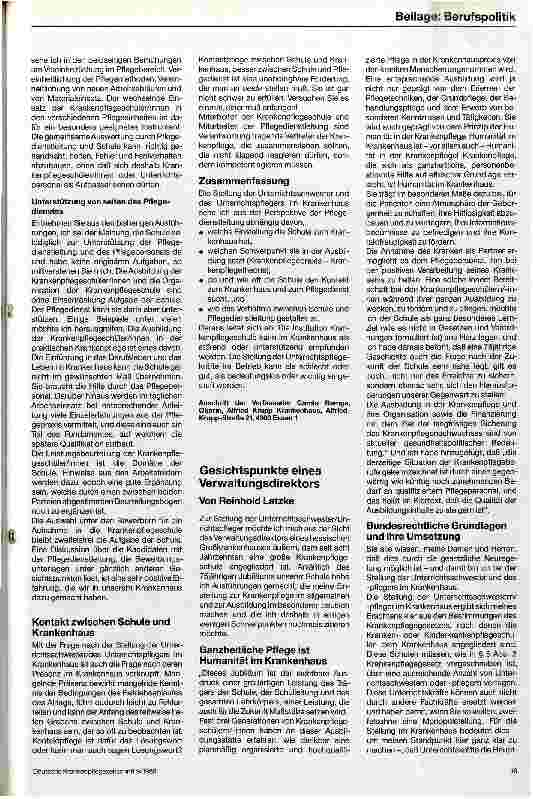 Vorschauseite 1: Gesichtspunkte eines Verwaltungsdirektors