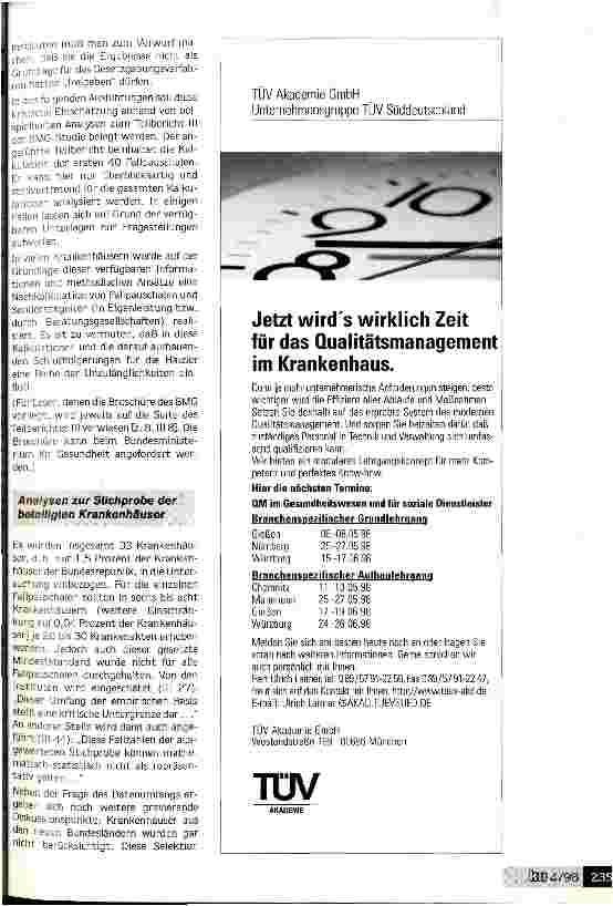 Vorschauseite 2: Schwächen der Entgeltkataloge müssen dringend ausgebügelt werden Kritisches zur Kalkulation und Hinweise zur Nachkalkulation (Teil 1)