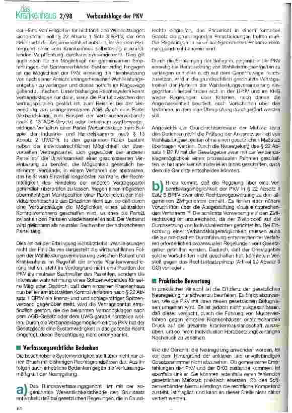 Vorschauseite 4: Nichtärztliche Wahlleistungen und Verbandsklage der PKV - rechtliche Auswirkungen und Analysen