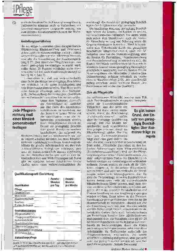 Vorschauseite 4: Qualität als Baustein der Pflegeversicherung Teil 4: Geeingete Pflegekräfte