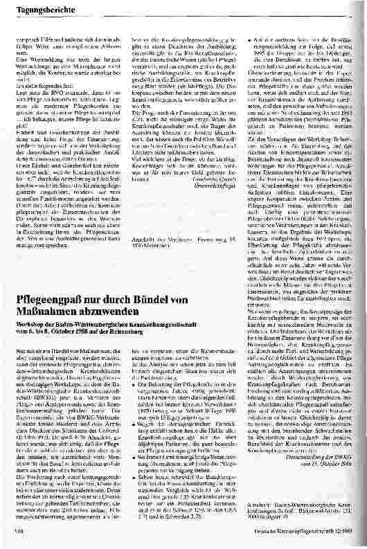 Vorschauseite 2: Sichere Pflege morgen durch sichere Ausbildung heute