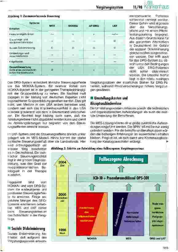 Vorschauseite 4: Systematische Bewertung der wichtigsten Vorschläge zur Weiterentwicklung der Krankenhausvergütung