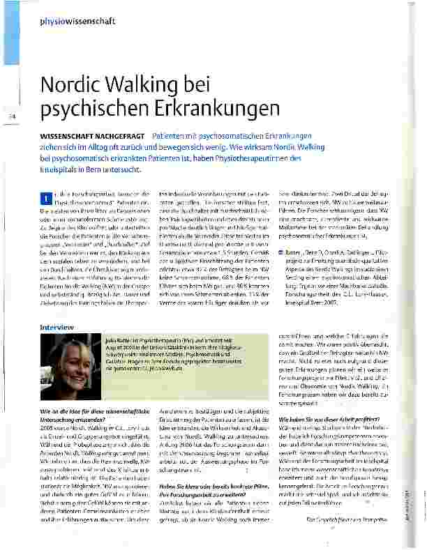 Vorschauseite 1: Nordic Walking bei psychischen Erkrankungen