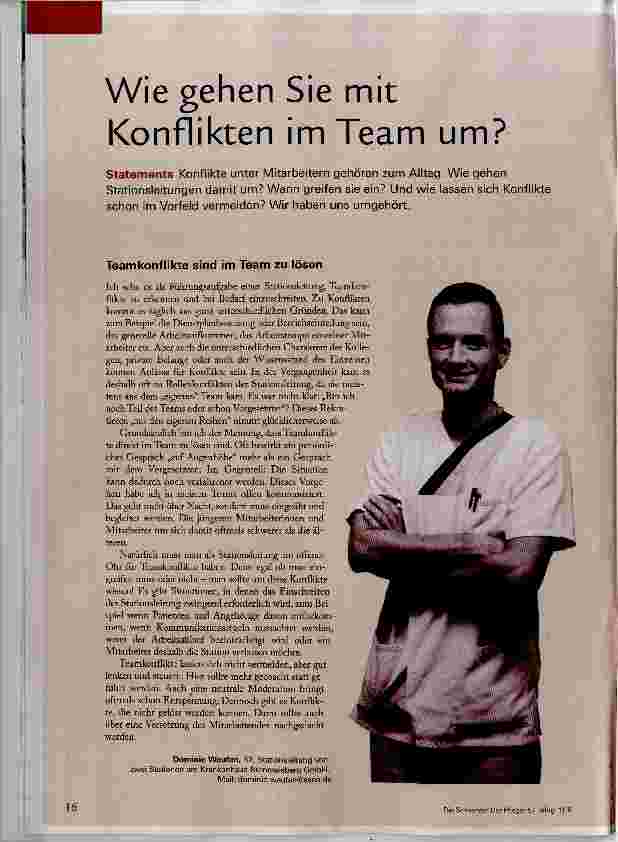Vorschauseite 1: Wie gehen Sie mit Konflikten im Team um?